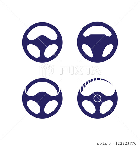 Steering wheel logo icon 122823776
