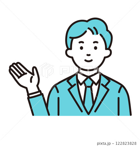 案内する若い会社員 122823828