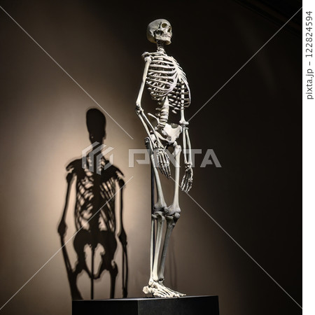 Skeleton of human being in full growth in museum Skeleton of human being in full growth in museum 122824594