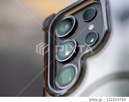Showcasing smartphone camera technology urban setting product close-up view innovation Showcasing smartphone camera technology urban setting product close-up view innovation 122824788