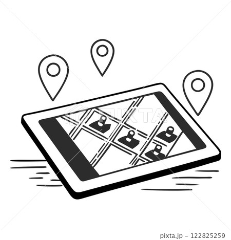 map with location pin 122825259