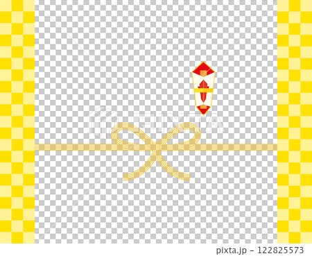 水引のベクターイラスト プレゼント用包装用紙背景イラスト 水引のベクターイラスト プレゼント用包装用紙背景イラスト 122825573