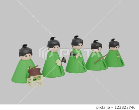 ひな祭りの人形たち 122825746