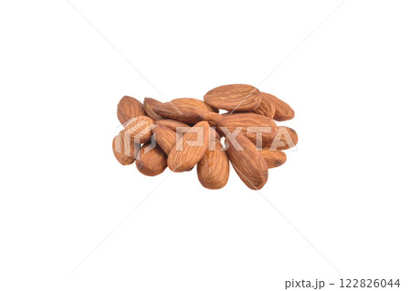 almonds nuts isolated on white background almonds nuts isolated on white background 122826044