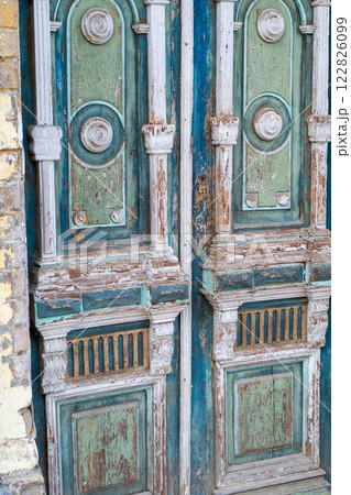 Old wooden doors Old wooden doors 122826099