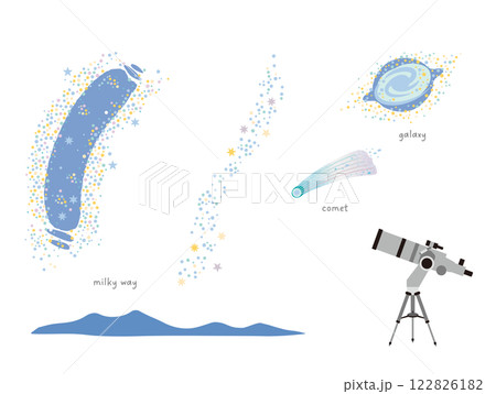 天体観測　太陽系や星々1　Astronomical Observation1 122826182