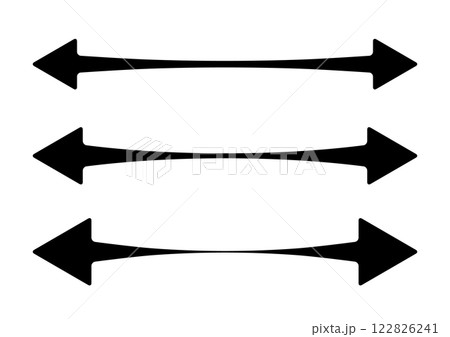 伸びる矢印のセット素材 122826241