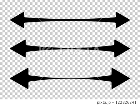 伸びる矢印のセット素材 122826241
