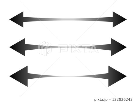伸びる矢印のセット素材 122826242