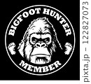 Bigfoot hunter member t-shirt design, bigfoot t-shirt design for adventure lovers Bigfoot hunter member t-shirt design, bigfoot t-shirt design for adventure lovers 122827073
