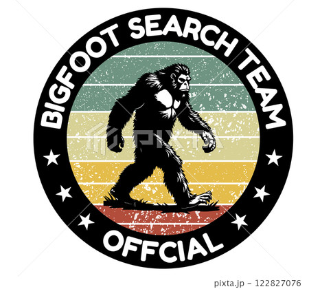 Bigfoot search team offical t-shirt design, bigfoot t-shirt design for adventure lovers 122827076