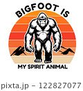 Bigfoot is my spirit animal t-shirt design, bigfoot t-shirt design for adventure lovers Bigfoot is my spirit animal t-shirt design, bigfoot t-shirt design for adventure lovers 122827077