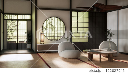 mock up, Japanese empty room tatami mat Designing the most beautiful. 122827943