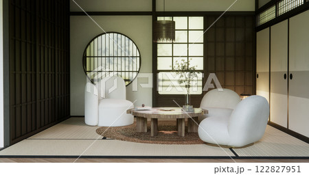 mock up, Japanese empty room tatami mat Designing the most beautiful. mock up, Japanese empty room tatami mat Designing the most beautiful. 122827951