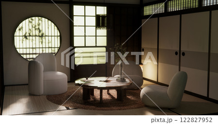 mock up, Japanese empty room tatami mat Designing the most beautiful. 122827952