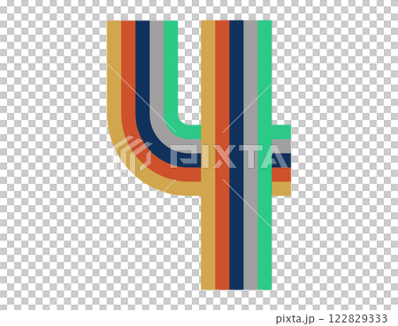 4 数字 ナンバー デザイン 虹 カラー1 4 数字 ナンバー デザイン 虹 カラー1 122829333