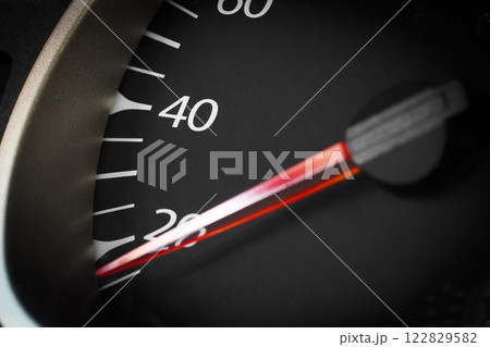 Car odometer closeup 122829582