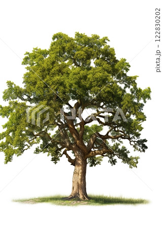 Tree isolated on white background. Ai Generative 122830202