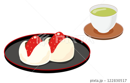 いちご大福とお茶 122830517