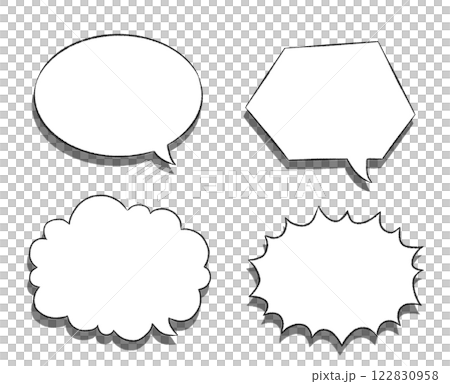 Simple speech bubble set 122830958