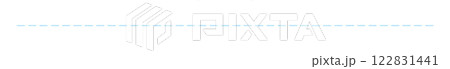 手書き水色の破線の飾り罫線 -シンプルでおしゃれな横長の区切りや切り取り線の装飾パーツ素材 手書き水色の破線の飾り罫線 -シンプルでおしゃれな横長の区切りや切り取り線の装飾パーツ素材 122831441
