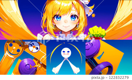 エイプリルフール素材　女性のイラスト 122832279
