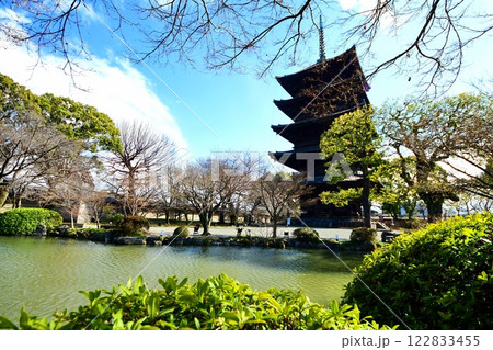 京都府 東寺・五重塔(国宝) 京都市 南区 九条町 2022年2月 京都府 東寺・五重塔(国宝) 京都市 南区 九条町 2022年2月 122833455