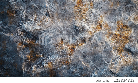 Wall with a blue and orange background. The wall is made of stone and has a rough texture Wall with a blue and orange background. The wall is made of stone and has a rough texture 122834815