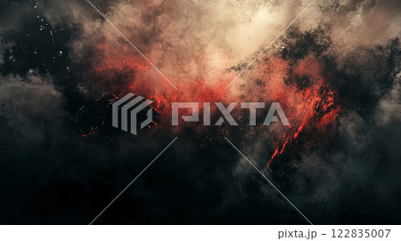 Dark, ominous background with a few red streaks scattered throughout. The red and black colors dominate the scene, creating a sense of foreboding and unease Dark, ominous background with a few red streaks scattered throughout. The red and black colors dominate the scene, creating a sense of foreboding and unease 122835007