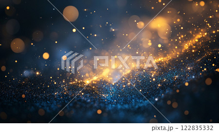 Bright blue and orange background with a lot of sparkles. The sparkles are scattered all over the background, creating a sense of movement and energy Bright blue and orange background with a lot of sparkles. The sparkles are scattered all over the background, creating a sense of movement and energy 122835332