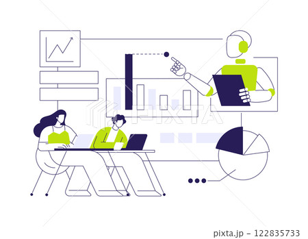 AI-Powered Advanced Data Processing abstract concept vector illustration. 122835733