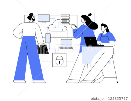 Cloud Computing isolated cartoon vector illustrations. Cloud Computing isolated cartoon vector illustrations. 122835757