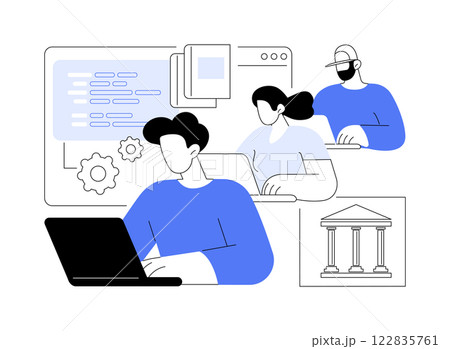 Computer science isolated cartoon vector illustrations. Computer science isolated cartoon vector illustrations. 122835761