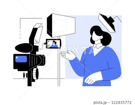 TV program host isolated cartoon vector illustrations. 122835772