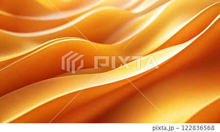 The image is a close up of a yellow fabric with a wave pattern. The waves are very prominent and the fabric is almost entirely orange. Scene is warm and inviting, as the bright color The image is a close up of a yellow fabric with a wave pattern. The waves are very prominent and the fabric is almost entirely orange. Scene is warm and inviting, as the bright color 122836568