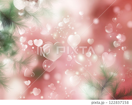 Romantic abstract background with floating glowing hearts Romantic abstract background with floating glowing hearts 122837158