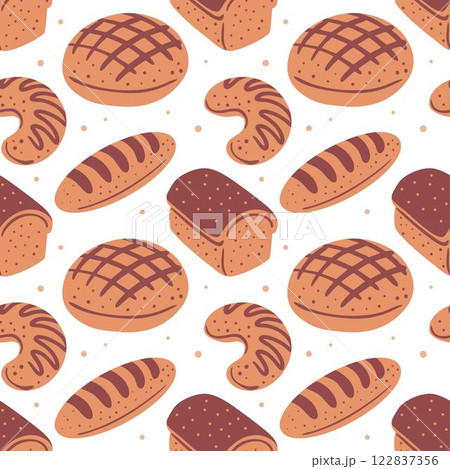 Seamless pattern of baked goods Seamless pattern of baked goods 122837356