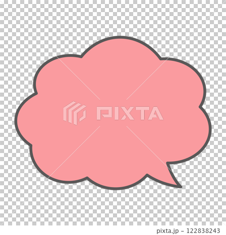 Plump cloud speech bubble simple Plump cloud speech bubble simple 122838243