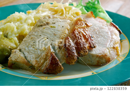 Roast pork with crackling Roast pork with crackling 122838359