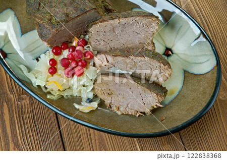 Finnish elk roast 122838368
