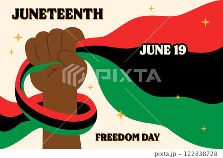 Juneteenth Freedom Day Poster Horizontal Banner Juneteenth Freedom Day Poster Horizontal Banner 122838728