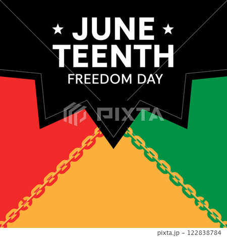 Juneteenth Freedom Day Poster Square Banner 122838784