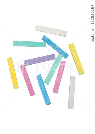 colored chalk isolated colored chalk isolated 122839167