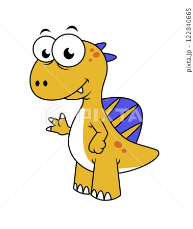 Cute illustration of a Spinosaurus. 122840665