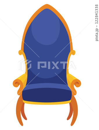 Regal Royal Throne Exudes And Grandeur. Fit For Royalty, These Throne Feature Exquisite Craftsmanship And Luxurious Upholstery. Icon 122841338