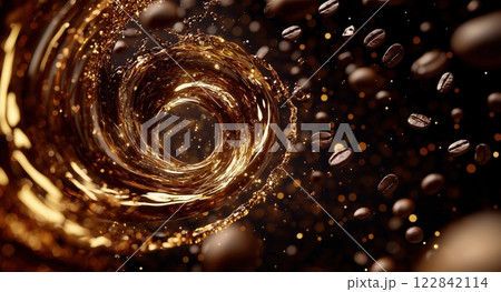 コーヒー豆から抽出された最高のコーヒーができる瞬間 122842114