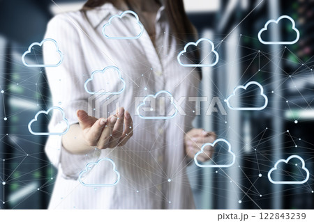 Cloud technology and digital transformation. 122843239