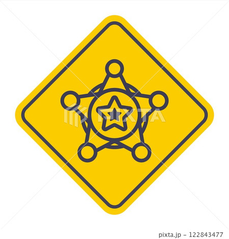 Sheriff badge graphic sign. 122843477