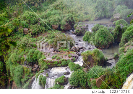 Iguazu waterfalls in overcast weather 122843738