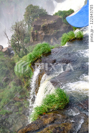 Iguazu waterfalls in overcast weather 122843785